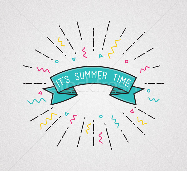 It is summer time. Inspirational illustration, motivational quote Stock photo © softulka