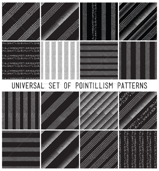 Vector geometric seamless pattern set. Repeating striped line ab Stock photo © softulka