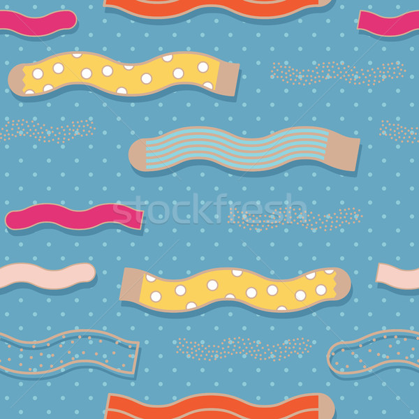 Cute kleurrijk sokken patroon kid website Stockfoto © softulka