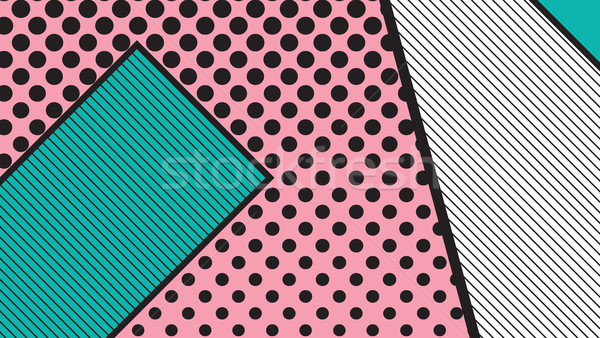 black and white pop art geometric pattern Stock photo © softulka
