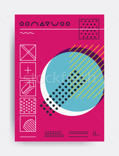 Minimalistic design vector poster Stock photo © softulka