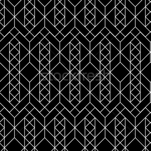 Vektor geometrische Muster abstrakten klassischen schwarz weiß Stock foto © softulka