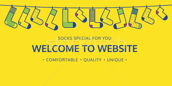 Welcome to website for socks shop Stock photo © softulka