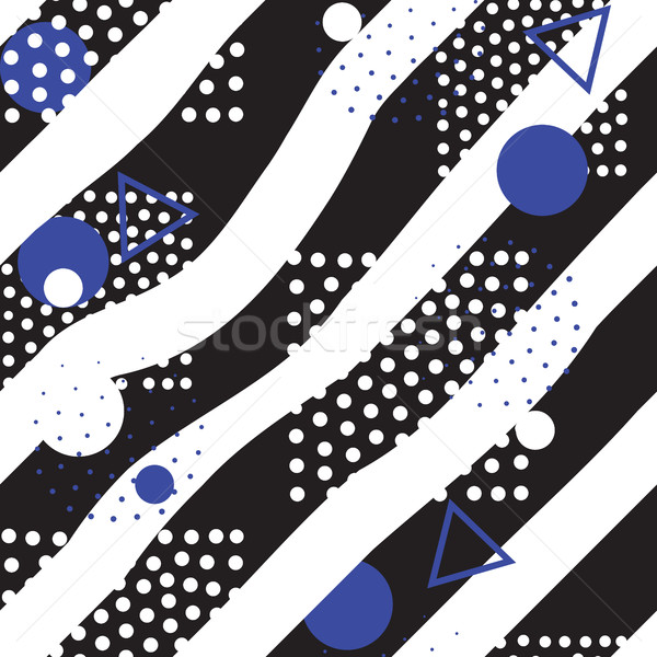 Naadloos geometrisch patroon retro 80s stijl vector Stockfoto © softulka