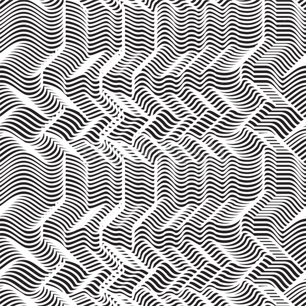 Vector geometric striped seamless pattern. Repeating abstract ch Stock photo © softulka