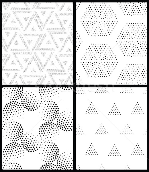 Vektör soyut geometrik siyah beyaz Stok fotoğraf © softulka