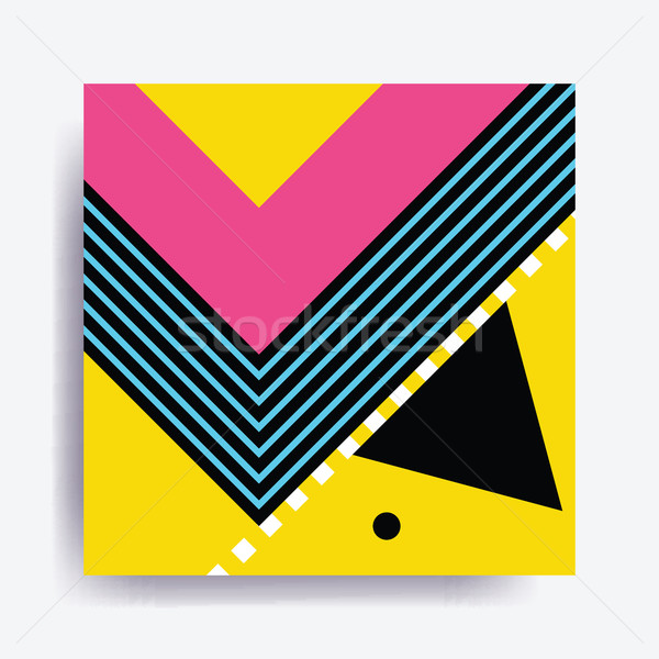 Kleurrijk trend geometrisch patroon heldere blokken kleur Stockfoto © softulka