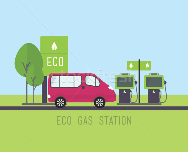 Vector eco ilustrare proiect verde energie Imagine de stoc © softulka