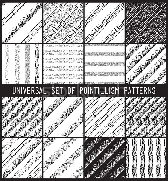 Vector geometric seamless pattern set. Repeating striped line ab Stock photo © softulka