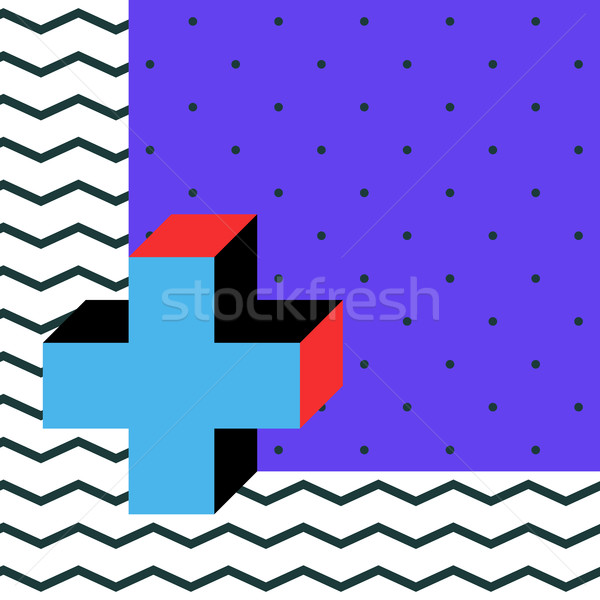 Stock photo: Neo Memphis patches stickers