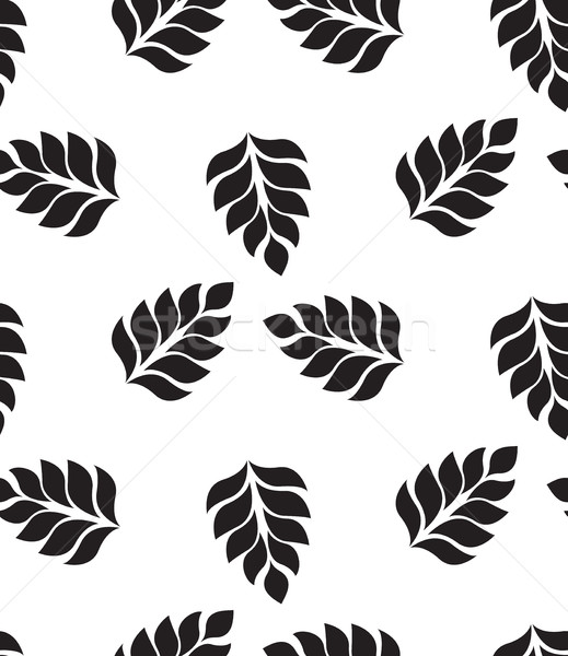 Vector geometric seamless pattern. Modern floral, leaves texture Stock photo © softulka