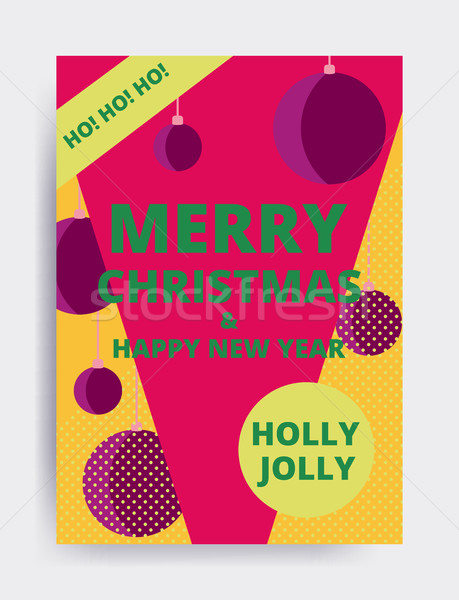 Stock photo: Merry christmas New Year design