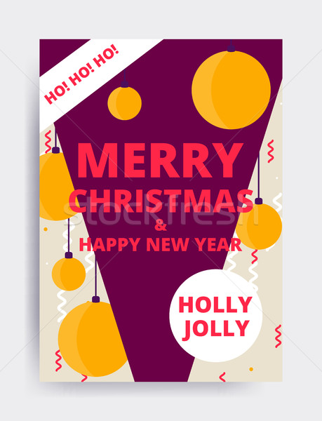 Heiter Weihnachten Neujahr Design Auge Banner Stock foto © softulka