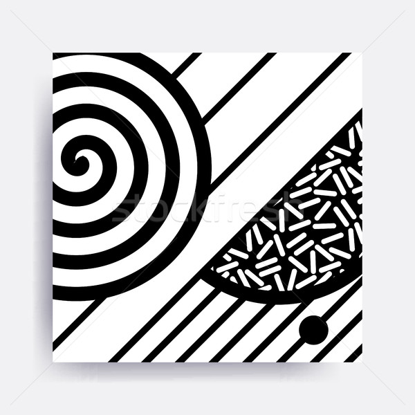 black and white Neo Memphis geometric pattern  Stock photo © softulka