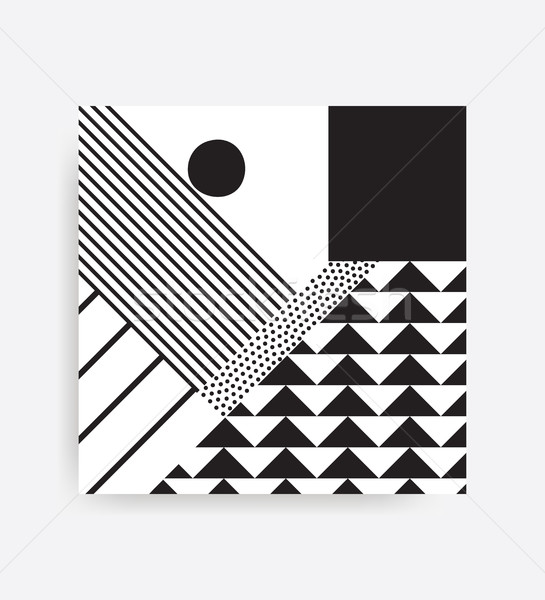 black and white Neo Memphis geometric pattern  Stock photo © softulka