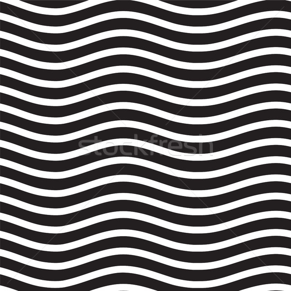 Universal seamless linear striped wave abstract pattern in black Stock photo © softulka