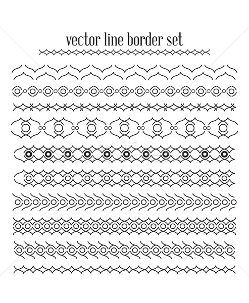Vector lines, border divides set Stock photo © softulka