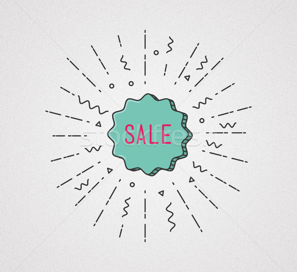 Big sale shining banner, colorful background in flat style Stock photo © softulka