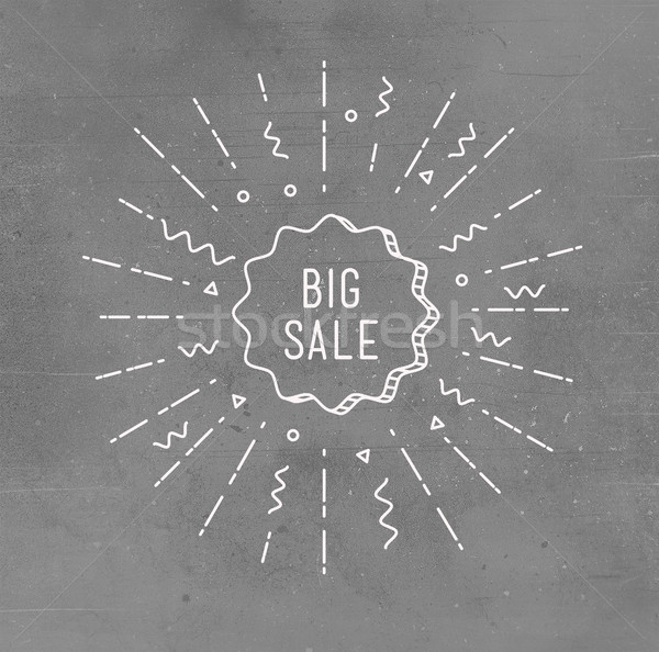 Big sale shining banner, colorful background in flat style Stock photo © softulka