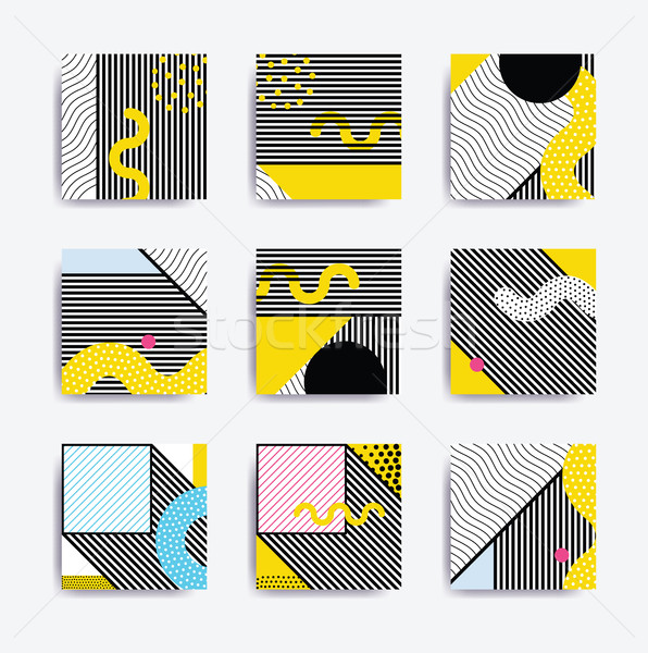 Stock photo: Colorful trend Neo Memphis geometric poster