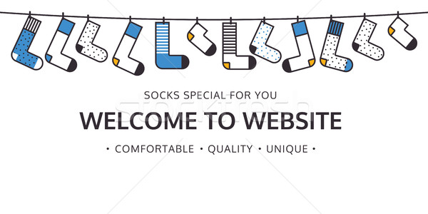 Welcome to website for socks shop Stock photo © softulka