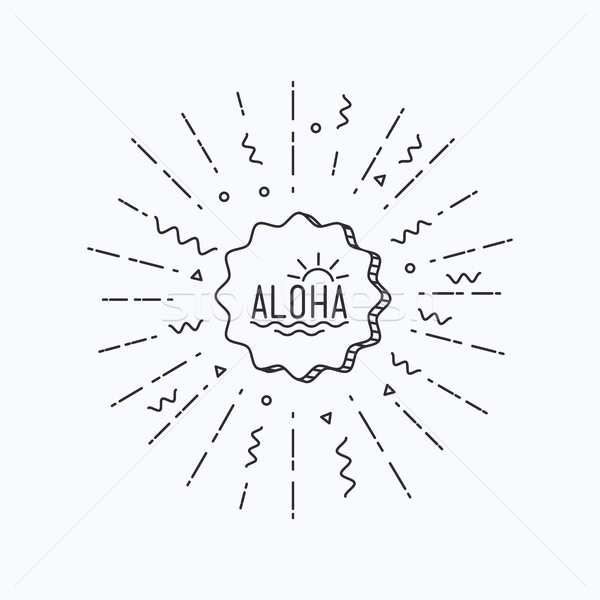 Aloha Вдохновенный вектора лет иллюстрация серфинга Сток-фото © softulka
