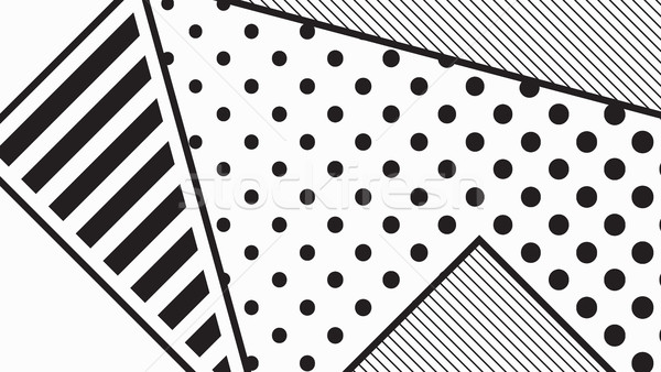 black and white pop art geometric pattern Stock photo © softulka