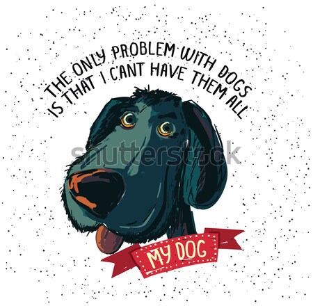 Poster problema câini mazgalitura câine Imagine de stoc © softulka