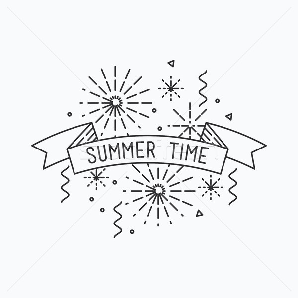 Summer time. Inspirational vector illustration Stock photo © softulka