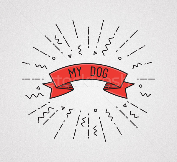 My dog. Inspirational illustration, motivational quote Stock photo © softulka