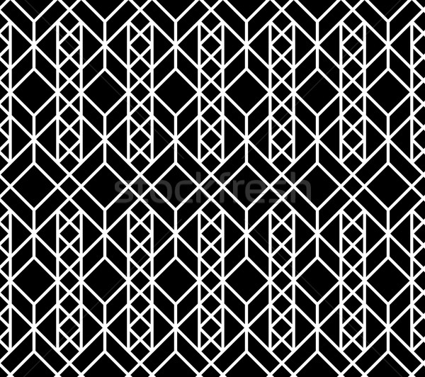 Stok fotoğraf: Vektör · geometrik · desen · soyut · klasik · siyah · beyaz