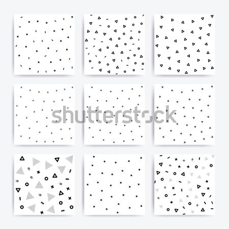 Universal doodle seamless patterns set Stock photo © softulka