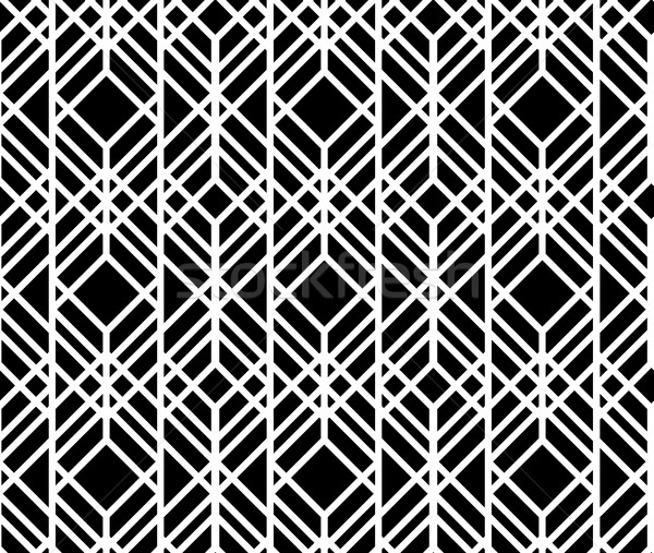 Vektor geometrische Muster abstrakten klassischen schwarz weiß Stock foto © softulka