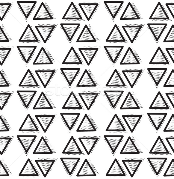 Vector geometric seamless pattern. Repeating abstract triangle Stock photo © softulka