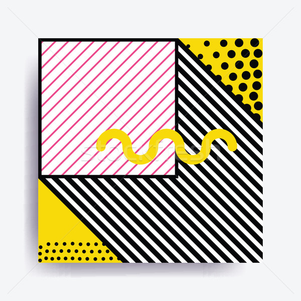 Colorful trend Neo Memphis geometric pattern Stock photo © softulka