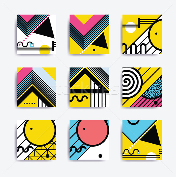 Colorful minimalistic geometric design Stock photo © softulka