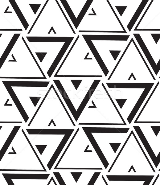 Vector geometric seamless pattern. Modern triangle texture, repe Stock photo © softulka