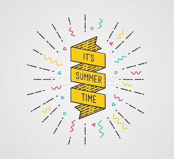 It is summer time. Inspirational illustration, motivational quote Stock photo © softulka