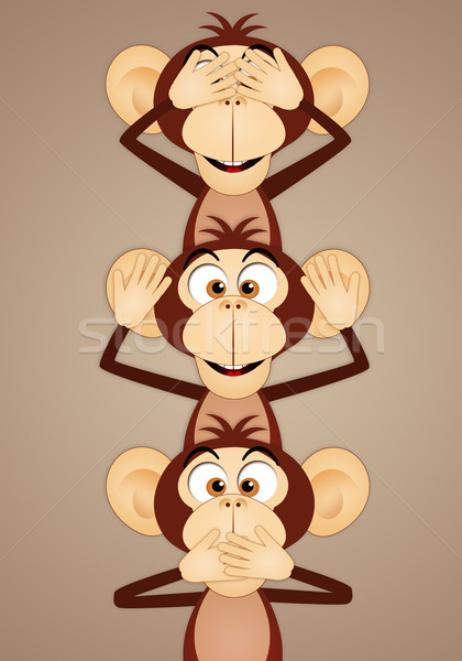 The three wise monkeys Stock photo © sognolucido