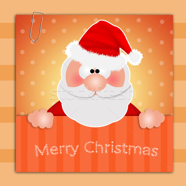 Christmas background with Santa Claus Stock photo © sognolucido