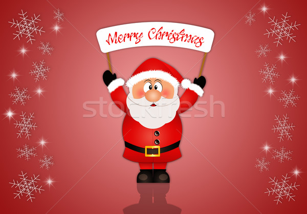 Santa Claus Wishes Merry Christmas Stock Photo C Laura Apostoli