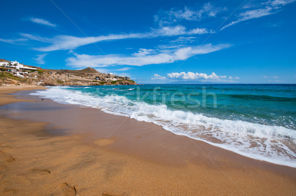 Ansicht Paradies Strand Stadt Griechenland Landschaft Stock foto © sognolucido