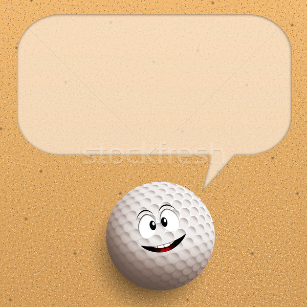 Funny golf ball in sand Stock photo © sognolucido