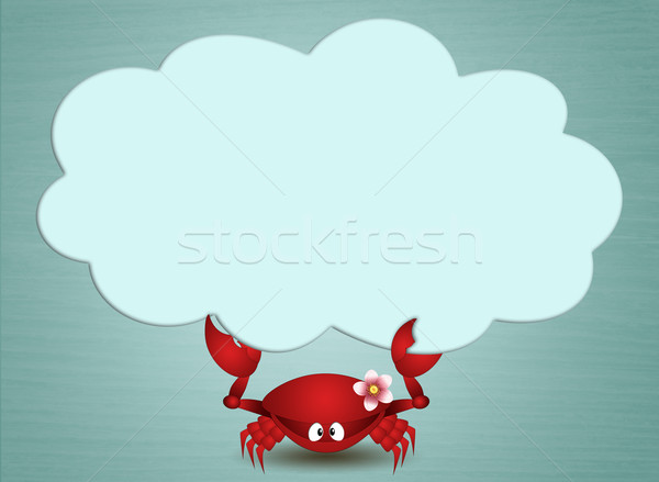 Funny Krabbe Comic Illustration Meer Stock foto © sognolucido