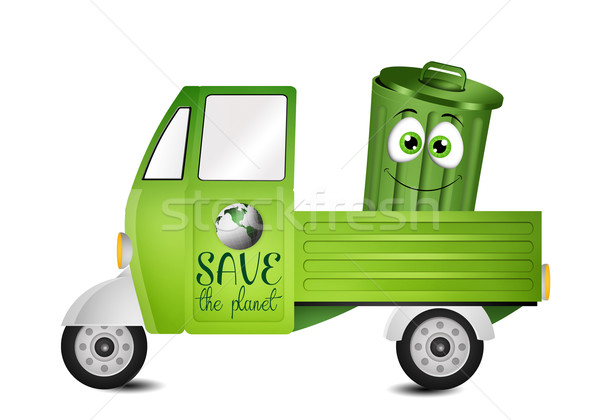 Van for collection of garbage Stock photo © sognolucido