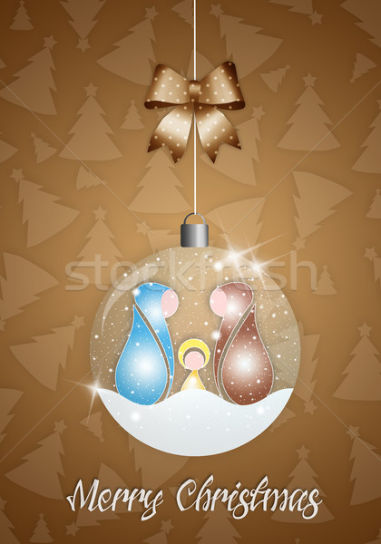 Stock photo: Christmas ball with Nativity scene