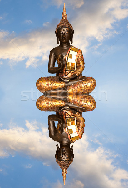 Buddy posąg niebo wygaśnięcia charakter Świt Zdjęcia stock © sognolucido