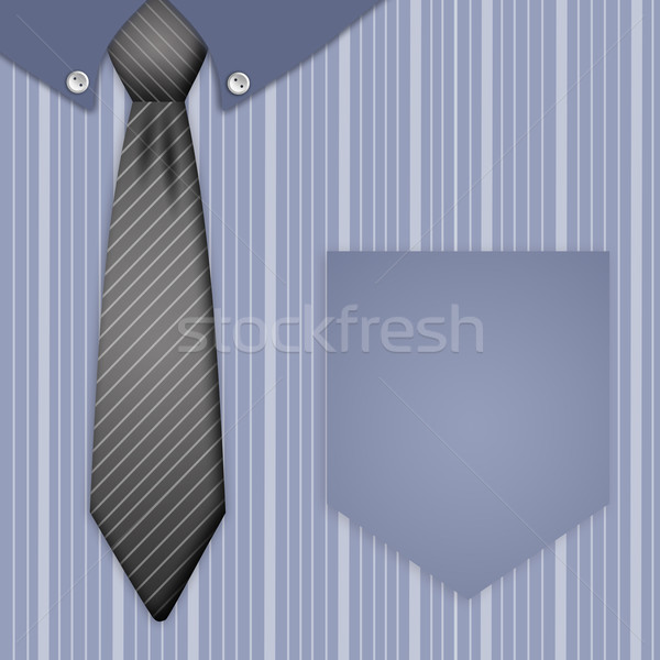 Nyakkendő zseb illusztráció póló buli apa Stock fotó © sognolucido