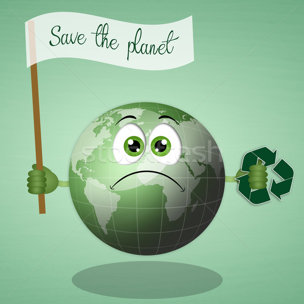 Sad earth for save the planet Stock photo © sognolucido