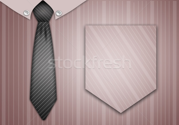 Cravatta tasca illustrazione shirt party padre Foto d'archivio © sognolucido
